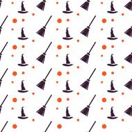 Happy Halloween Background Seamless pattern Vector illustration Collection of seamless N5