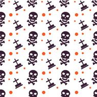 Happy Halloween Background Seamless pattern Vector illustration Collection of seamless N9