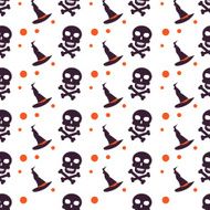 Happy Halloween Background Seamless pattern Vector illustration Collection of seamless N10