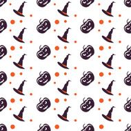 Happy Halloween Background Seamless pattern Vector illustration Collection of seamless N11