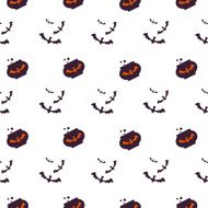 Happy Halloween Background Seamless pattern Vector illustration Collection of seamless N22