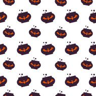 Happy Halloween Background Seamless pattern Vector illustration Collection of seamless N24