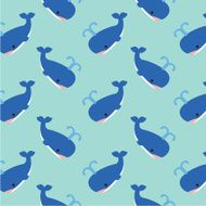 Blue Whale Pattern Vector