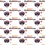 Happy Halloween Background Seamless pattern Vector illustration Collection of seamless N30