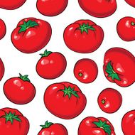 Vector seamless pattern with tomatoes N3