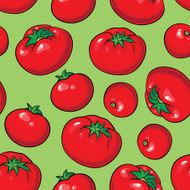 Vector seamless pattern with tomatoes N5