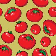 Vector seamless pattern with tomatoes N7