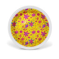 Christmas decorative plate with floral art pattern N4