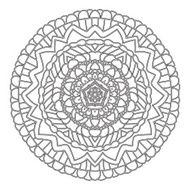 Round mandala for coloring Ethnic symmetric pattern