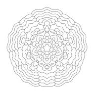 Round mandala for coloring Ethnic symmetric pattern N2