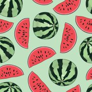 Seamless background with watermelon N3