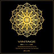Flower Golden invitation card
