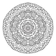 Circular symmetric ethnic pattern