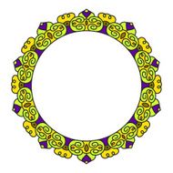 Round abstract colored border