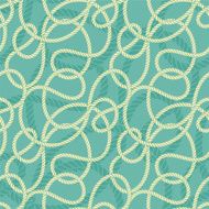 Nautical Rope Seamless Pattern Aqua and Cream