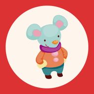 animal winter cartoon theme elements