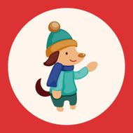 animal winter cartoon theme elements N5