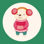 animal winter cartoon theme elements N6