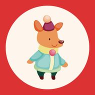 animal winter cartoon theme elements N9