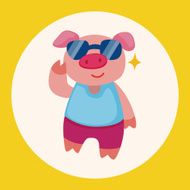 animal summer cartoon theme elements N11