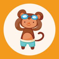 animal summer cartoon theme elements N12