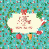 Abstract Christmas and New Year Background Vector Illustration N38