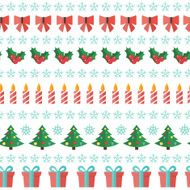 Abstract Christmas and New Year Seamles Pattern Background Vect N4