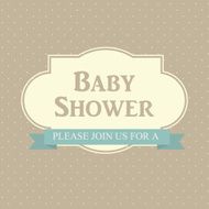 Baby Shower Invitation Vector Illustration N4
