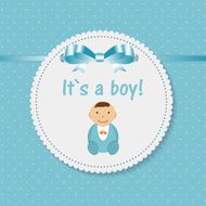 Vector Illustration for Newborn Boy N2