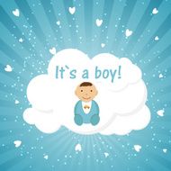 Vector Illustration for Newborn Boy N3