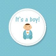 Vector Illustration for Newborn Boy N4