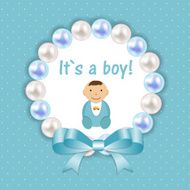 Vector Illustration for Newborn Boy N5