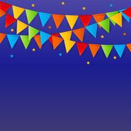 Party Background with Flags Vector Illustration N3