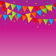 Party Background with Flags Vector Illustration N4