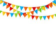 Party Background with Flags Vector Illustration N6