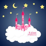 Princess Background with Castle Vector Illustration N2