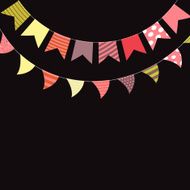 Party Flags Set Vector Illustration N4