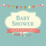 Baby Shower Invitation Vector Illustration N6