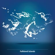 Doodle Map of Falkland Islands