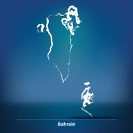 Doodle Map of Bahrain