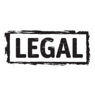 Black grunge stamp LEGAL