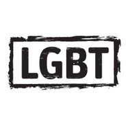 Black grunge stamp LGBT