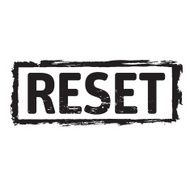 Black grunge stamp RESET