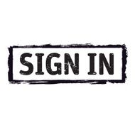 Black vector grunge stamp SIGN IN