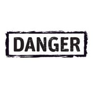 Black vector grunge stamp DANGER