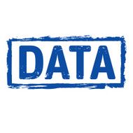 Blue vector grunge stamp DATA
