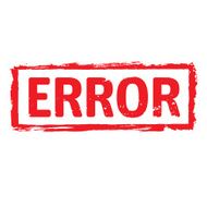 Red vector grunge stamp ERROR