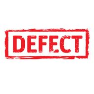 Red vector grunge stamp DEFECT
