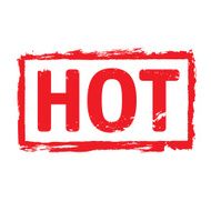 Red vector grunge stamp HOT