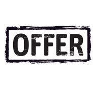 Black vector grunge stamp OFFER
